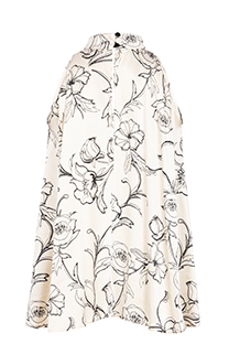 Bluza sa visokom kragnom cvetnog dezena Tiffany Production